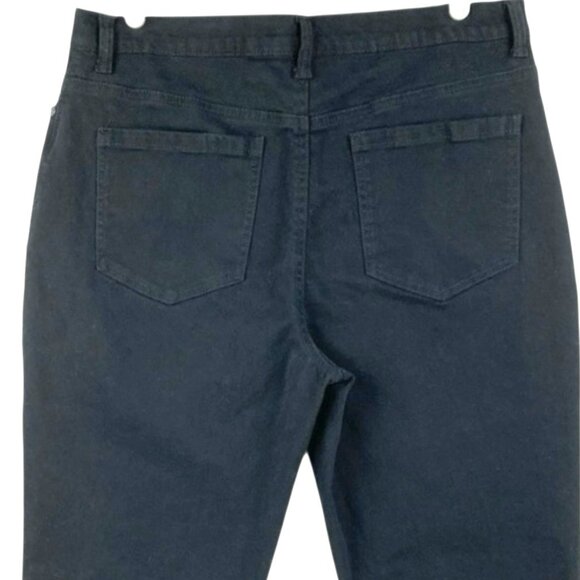 Gloria Vanderbilt Women's Amanda Black Stretch Denim Jeans Size 14 Straight Leg - Picture 4 of 10